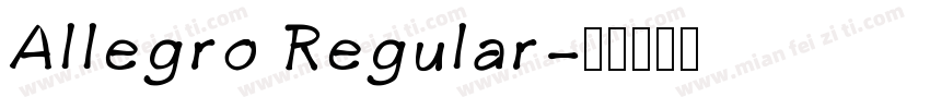 Allegro Regular字体转换